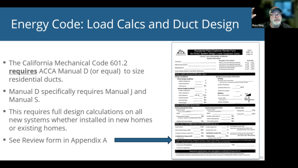 Residential Load Calculation and Duct Design for Building Departments